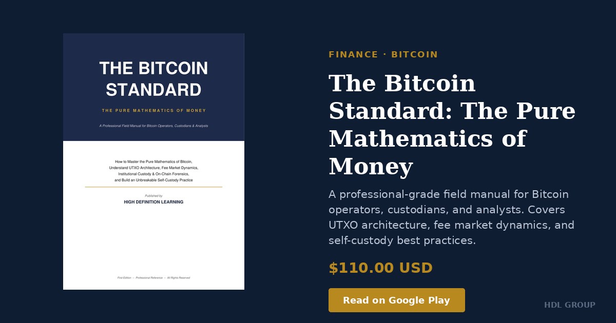 The Bitcoin Standard: The Pure Mathematics of Money — promotional graphic