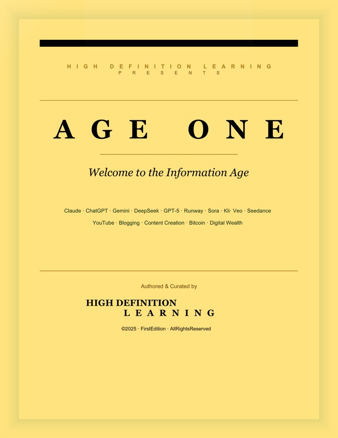 AGE ONE: Premium Edition — book cover