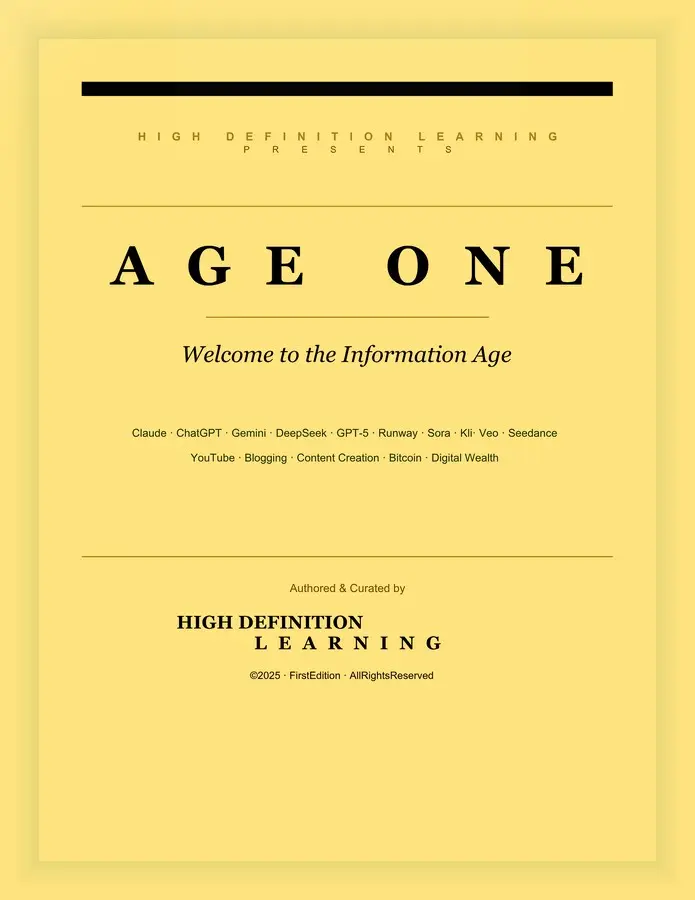 AGE ONE: Premium Edition cover