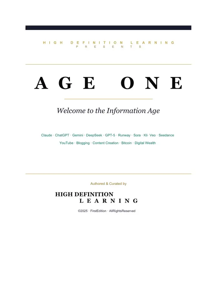 Age One: Welcome to the Information Age cover