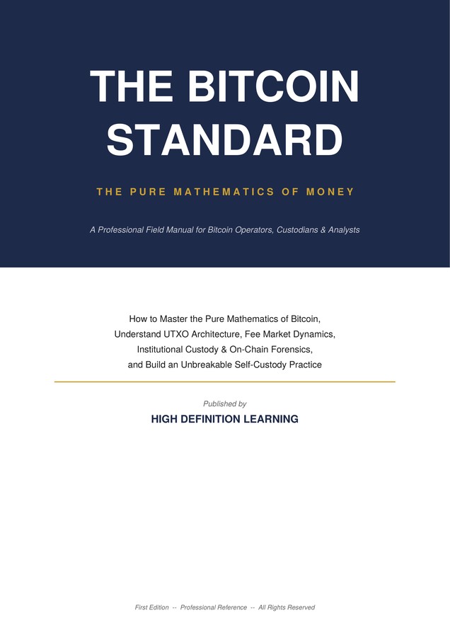 The Bitcoin Standard: The Pure Mathematics of Money — book cover