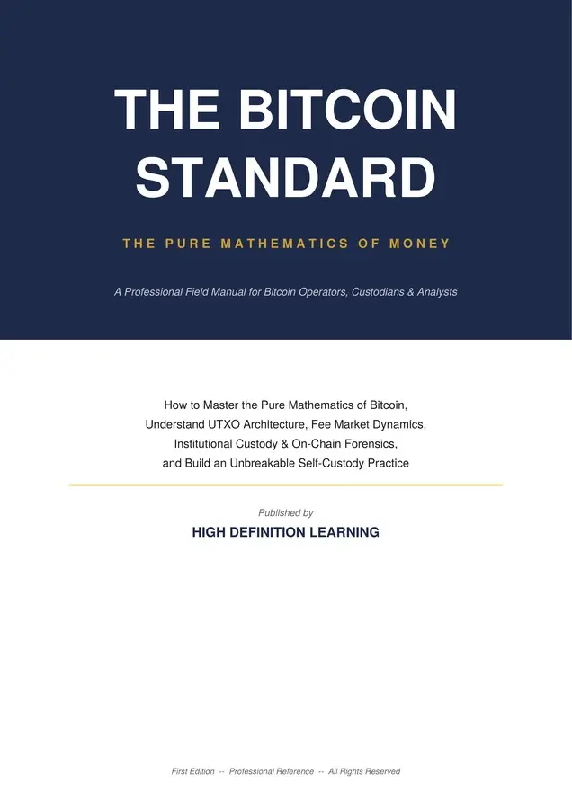 The Bitcoin Standard: The Pure Mathematics of Money cover